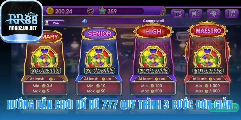 Quy trình chơi game gồm 3 bước từ đăng ký đến vòng quay đầu tiên